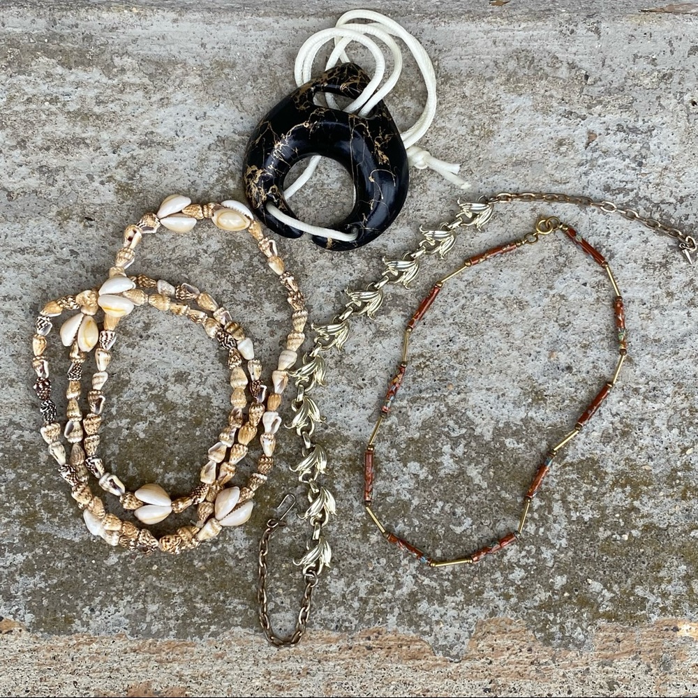 Gold-toned Vintage Necklace Lot